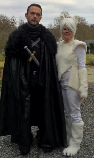 Jon Snow and Ghost couples costume
